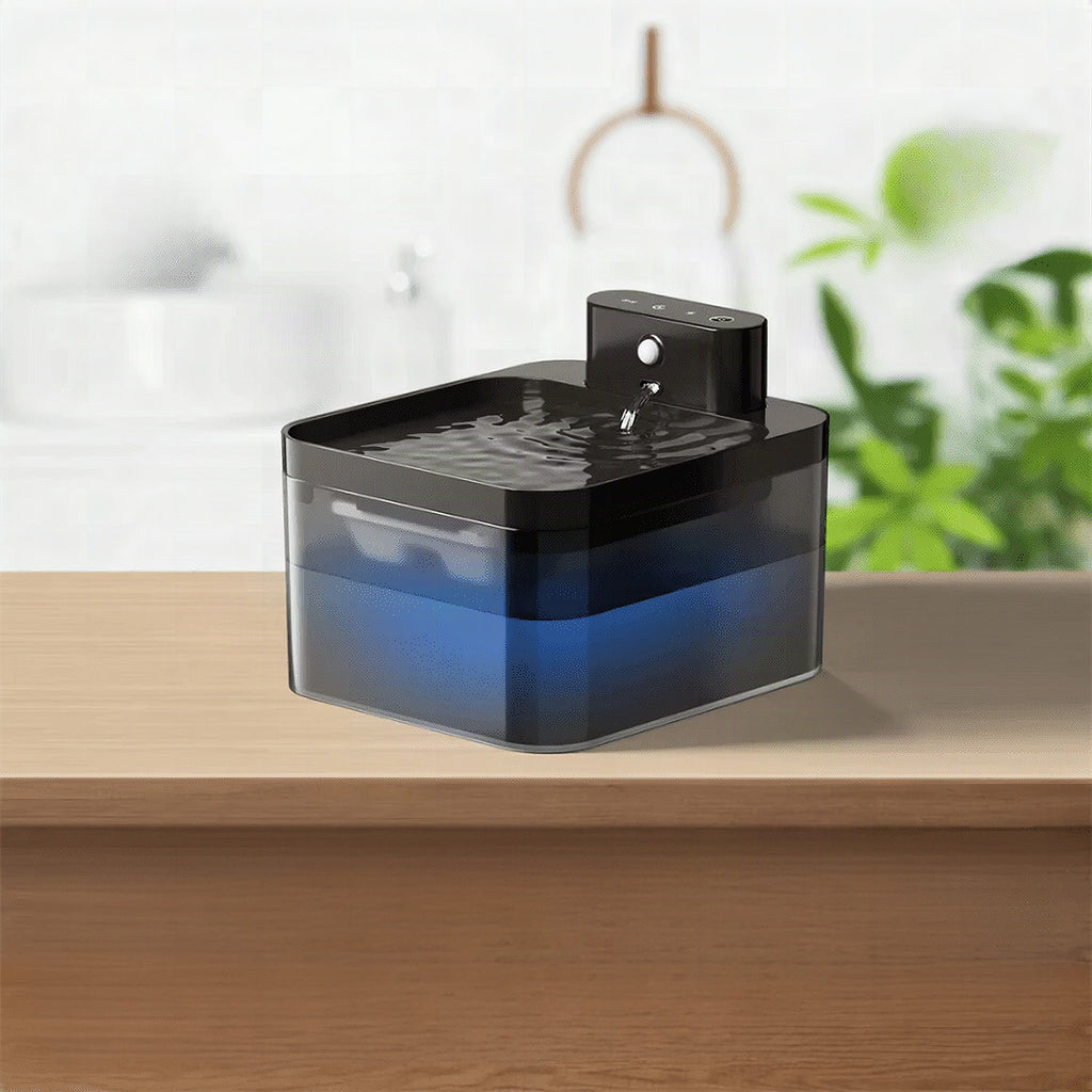 Fuente de agua inteligente PUREFLOW con sensor de movimiento y filtración para gatos