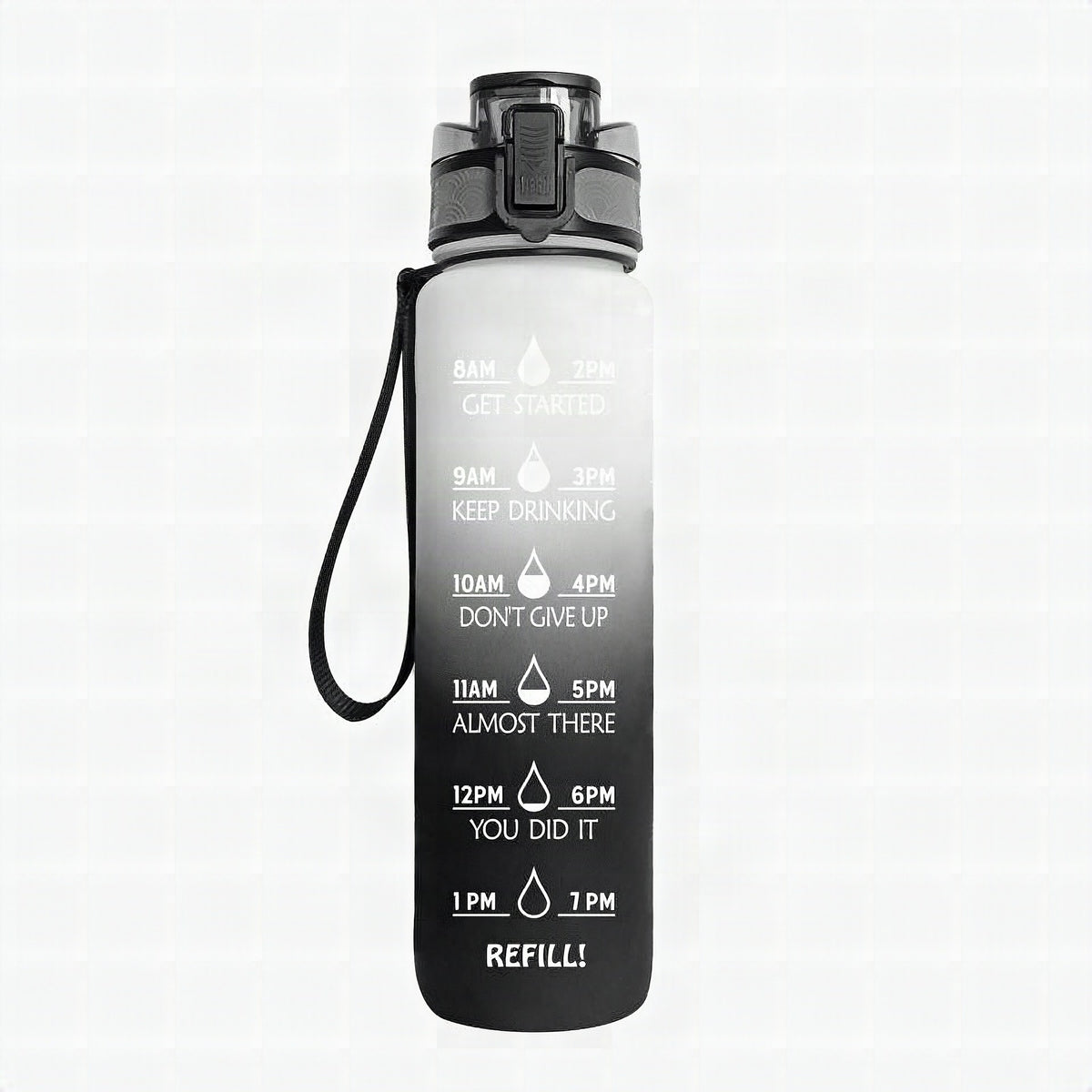 Botella de agua con marcador horario HydraHero – ¡Mantente fresco e hidratado!
