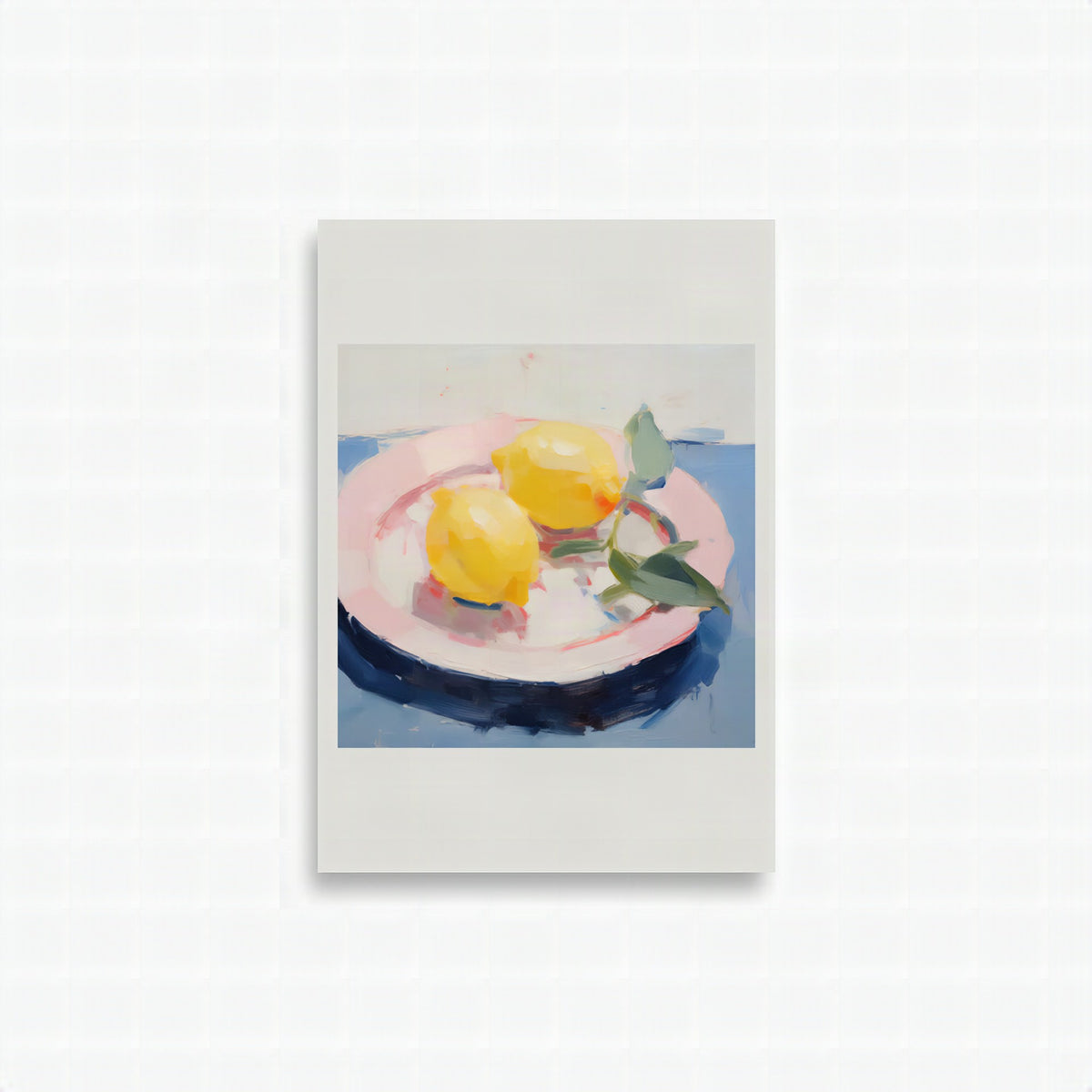 Póster Plato con limones