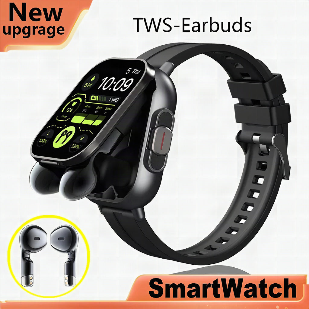 Smartwatch 2 en 1 con auriculares inalámbricos integrados