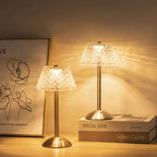 Lámpara de mesa LED recargable AuraGlow con función de regulación