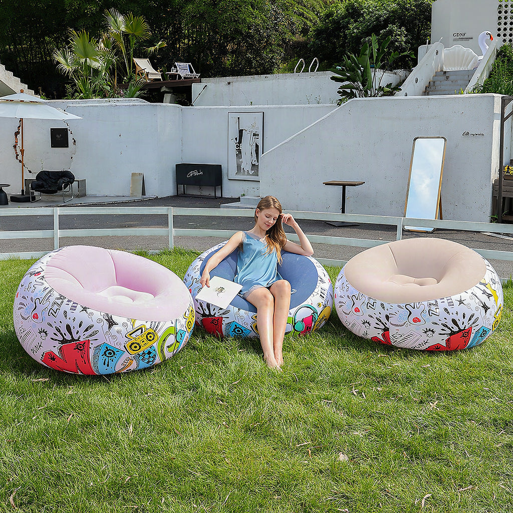 Puf confortable con diseño divertido para mujer