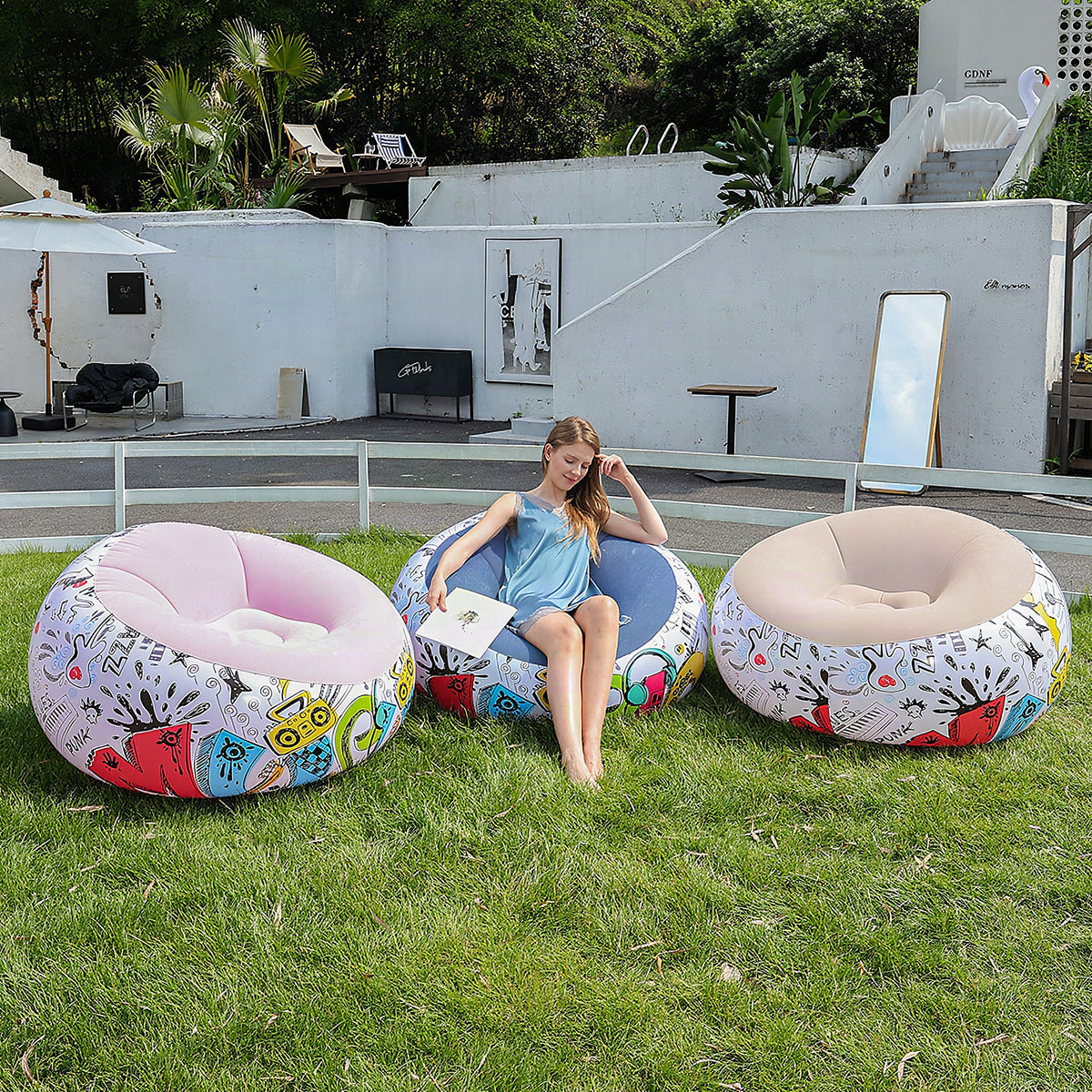 Puf confortable con diseño divertido para mujer