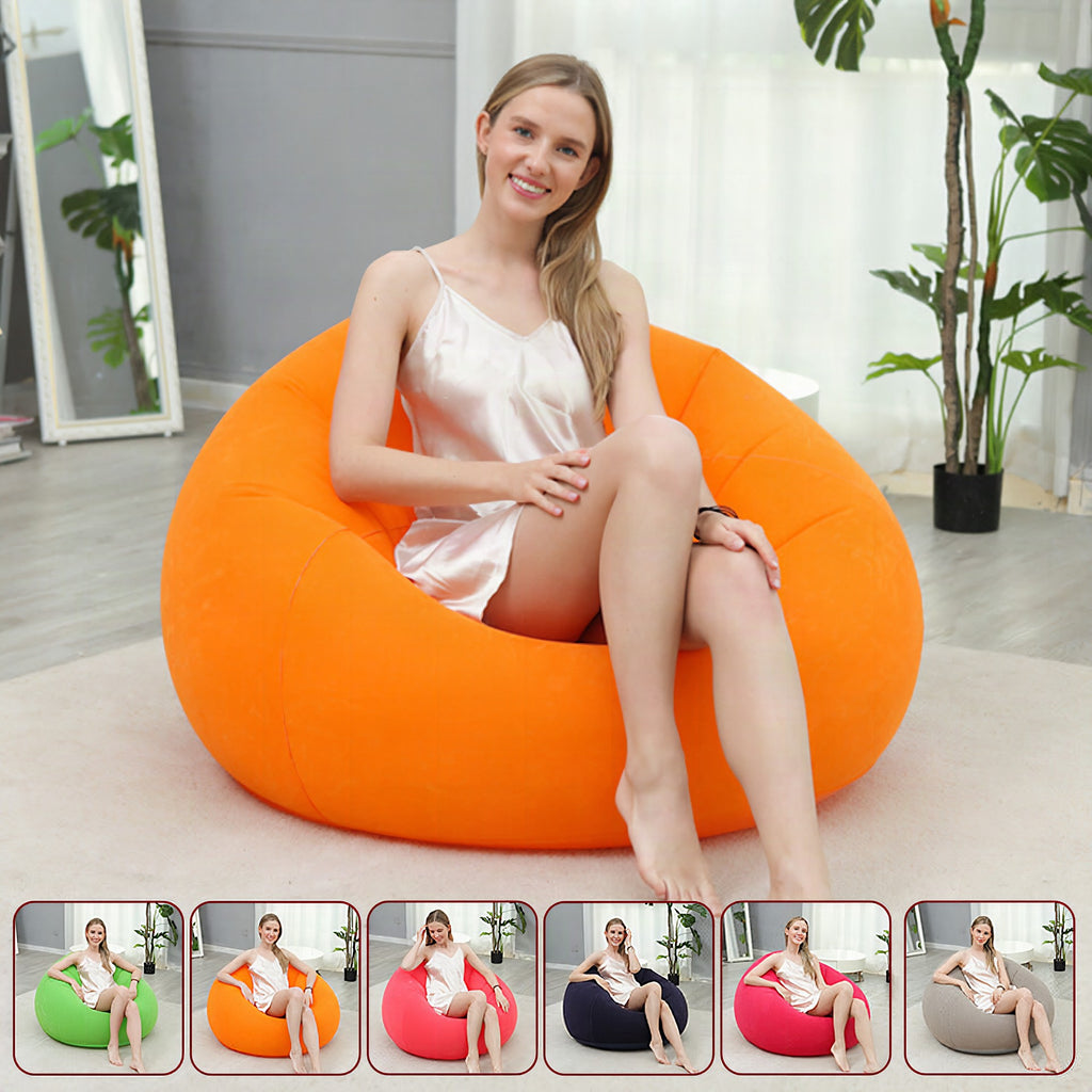 Tumbona hinchable relax con reposapiés para mujer