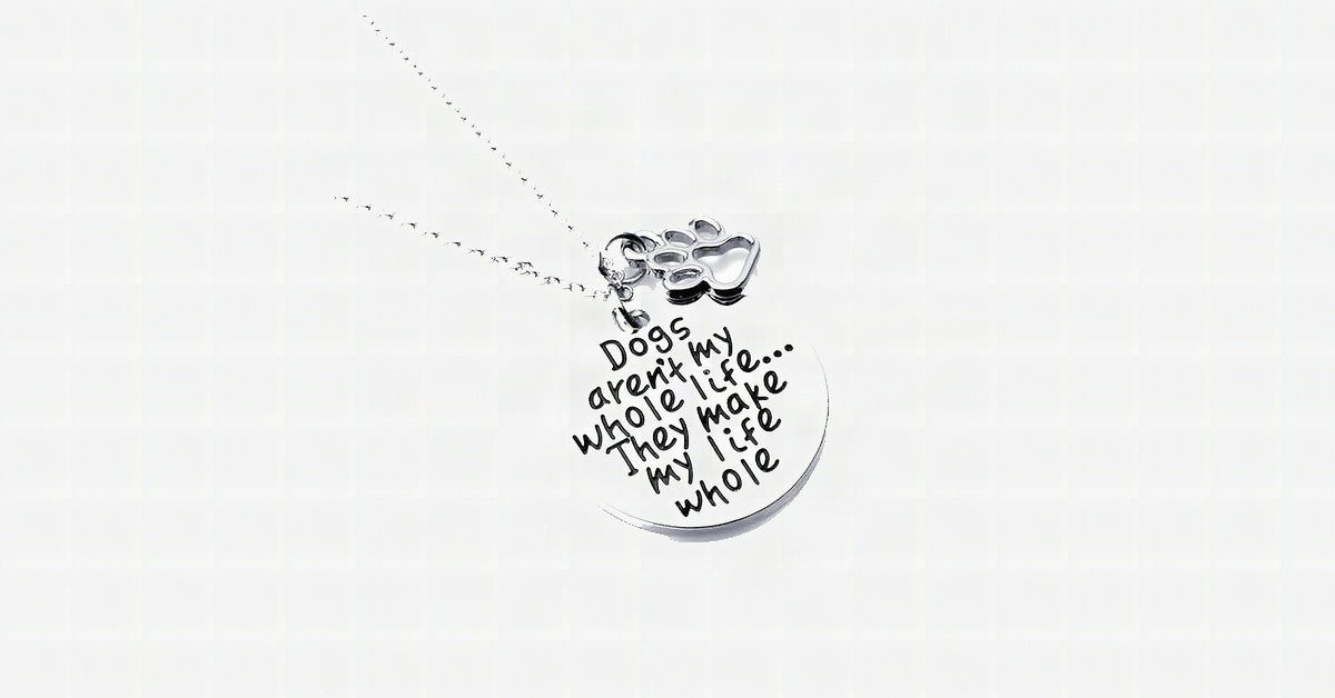 Collar «Dogs make my life complete» para amantes de los perros