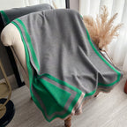 Pañuelo poncho reversible de rayas Savéra