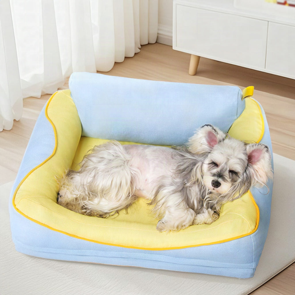 Sofá cama para perros con bordes elevados
