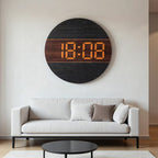 Reloj digital de madera con diseño moderno