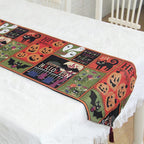 Camino de mesa decorativo de Halloween de algodón y poliéster 33×180 cm