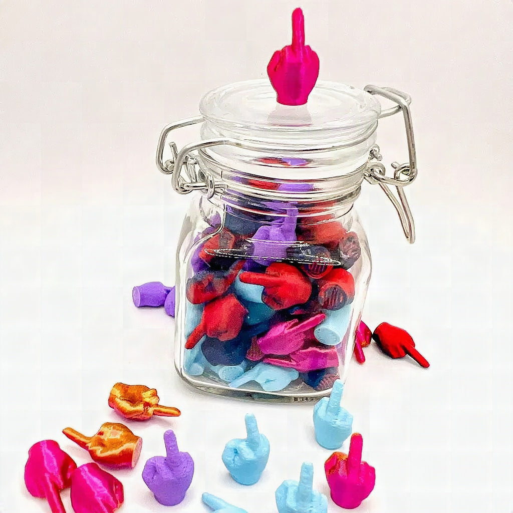 Vaso con dedos corazón