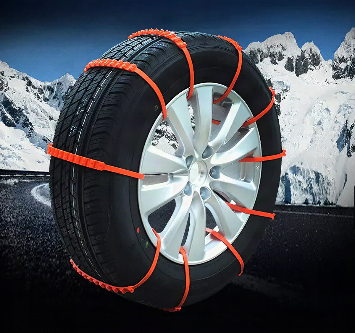 Cadenas de nieve reutilizables universales para coche