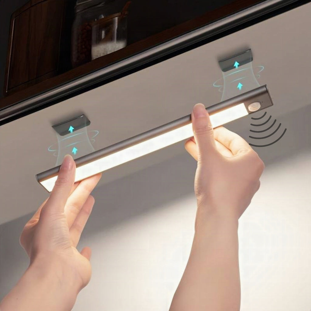 Lámpara LED inalámbrica Lumilux con sensor y tres tonos de luz