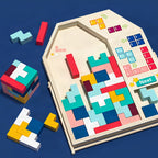 Puzle educativo creativo de madera en 3D