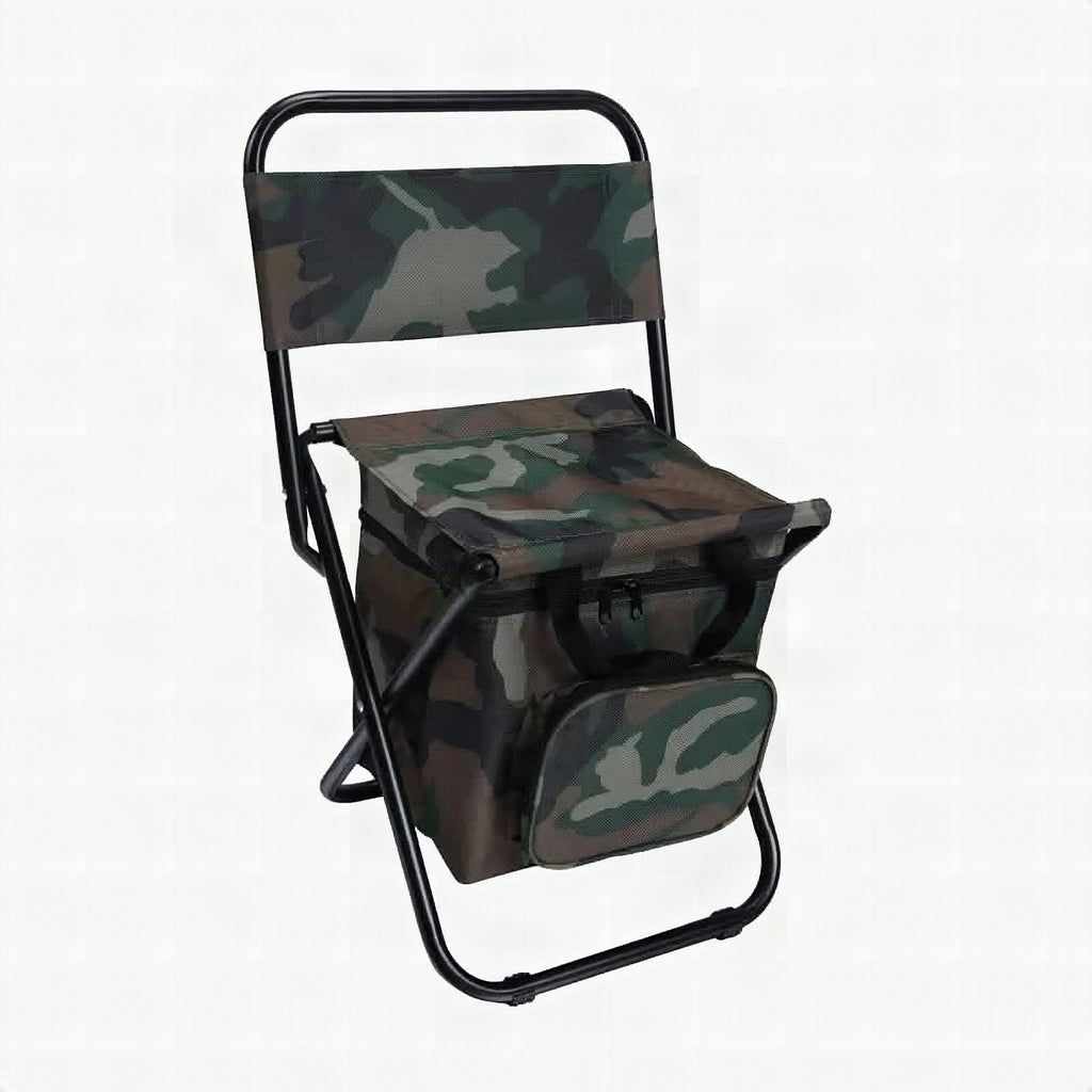 Silla plegable con respaldo y nevera integrada
