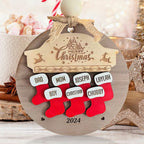 Adorno navideño personalizado de madera