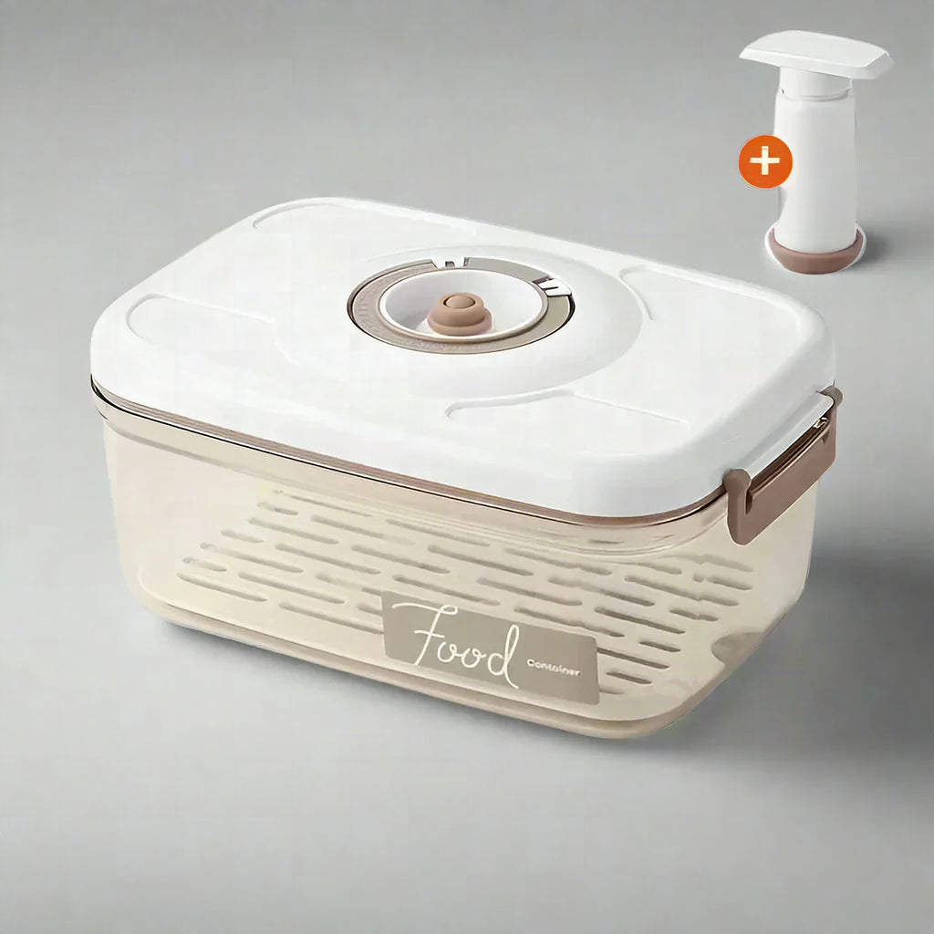 Recipiente hermético al vacío transparente con bomba manual – FreshLock
