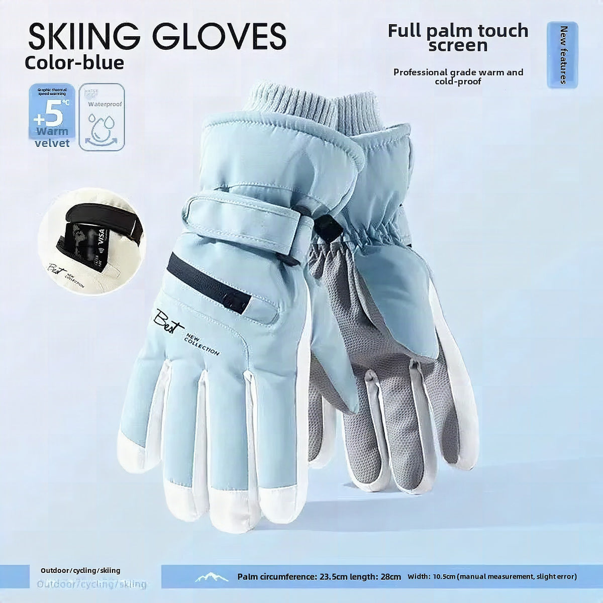 Guantes de invierno GlacioShield Pro impermeables con forro polar