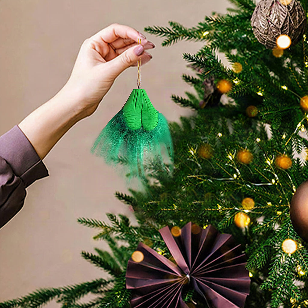 Bola navideña peluda del Grinch