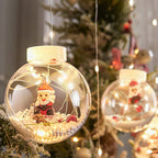 Guirnalda de luces LED con bolas decorativas de Navidad