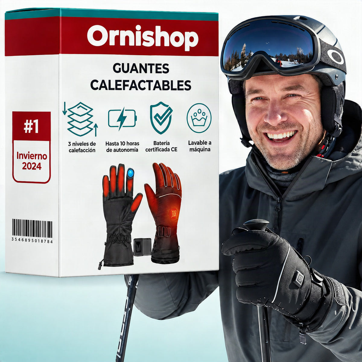 Guantes Térmicos Calefactables Ornishop X