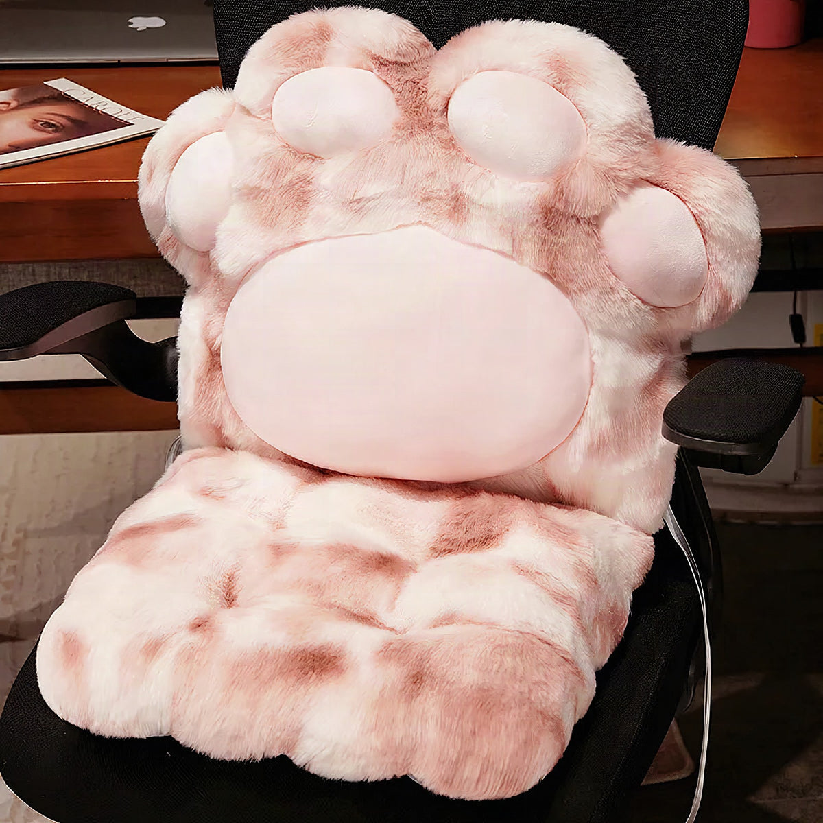 Cojín de asiento con forma de patita de gato