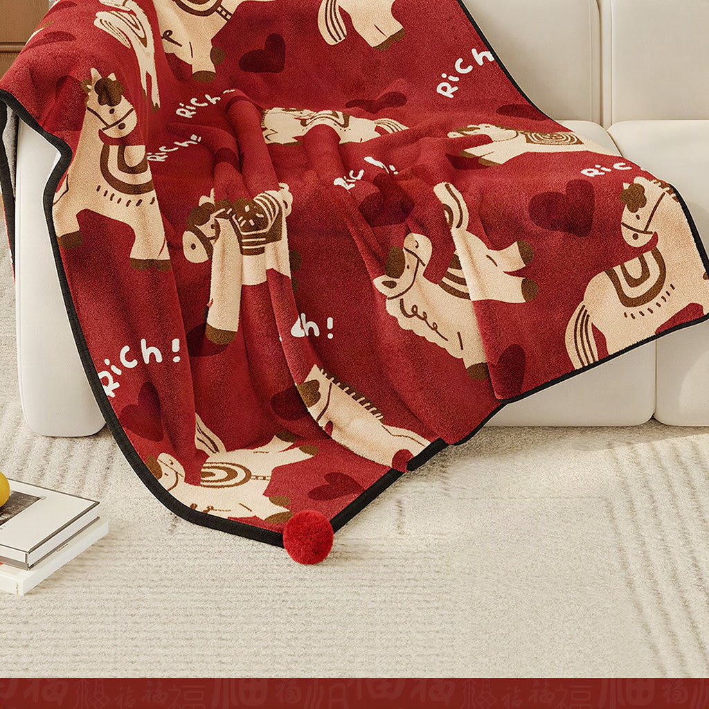 Manta decorativa de felpa suave