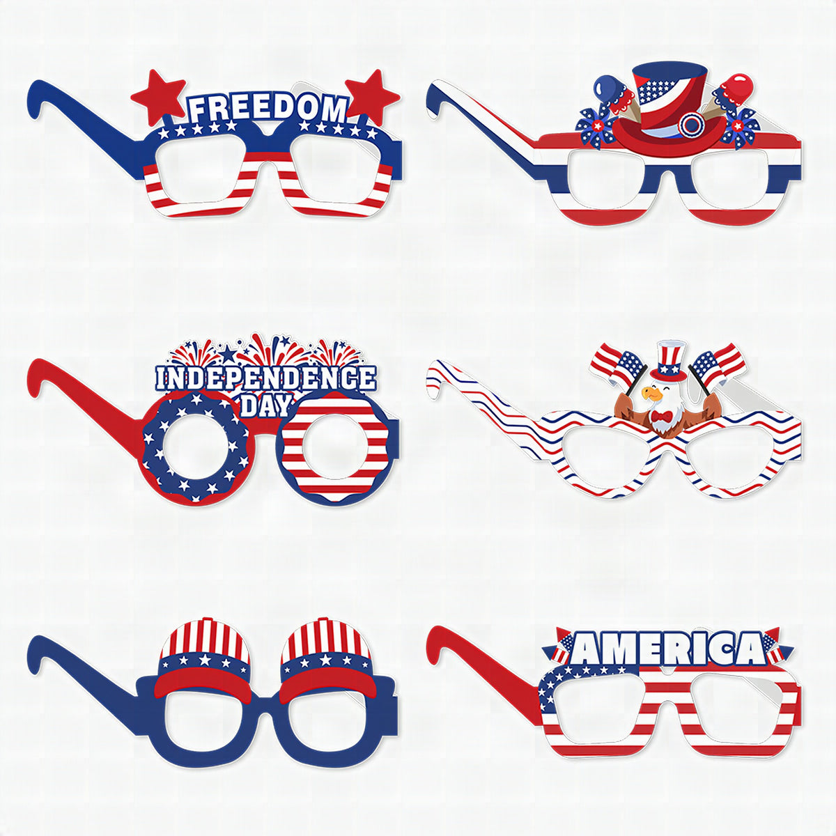 Gafas de fiesta temáticas para celebraciones patrióticas