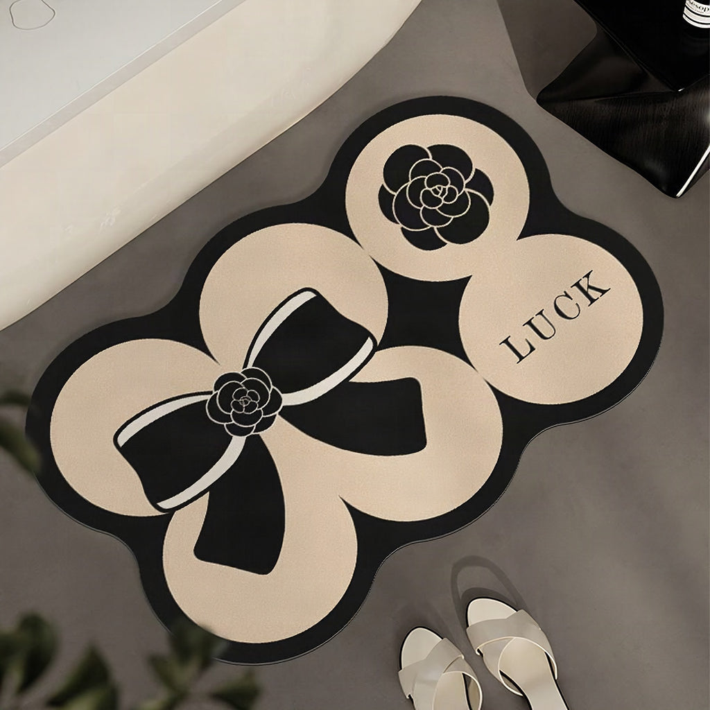 Alfombra de baño con diseño floral elegante