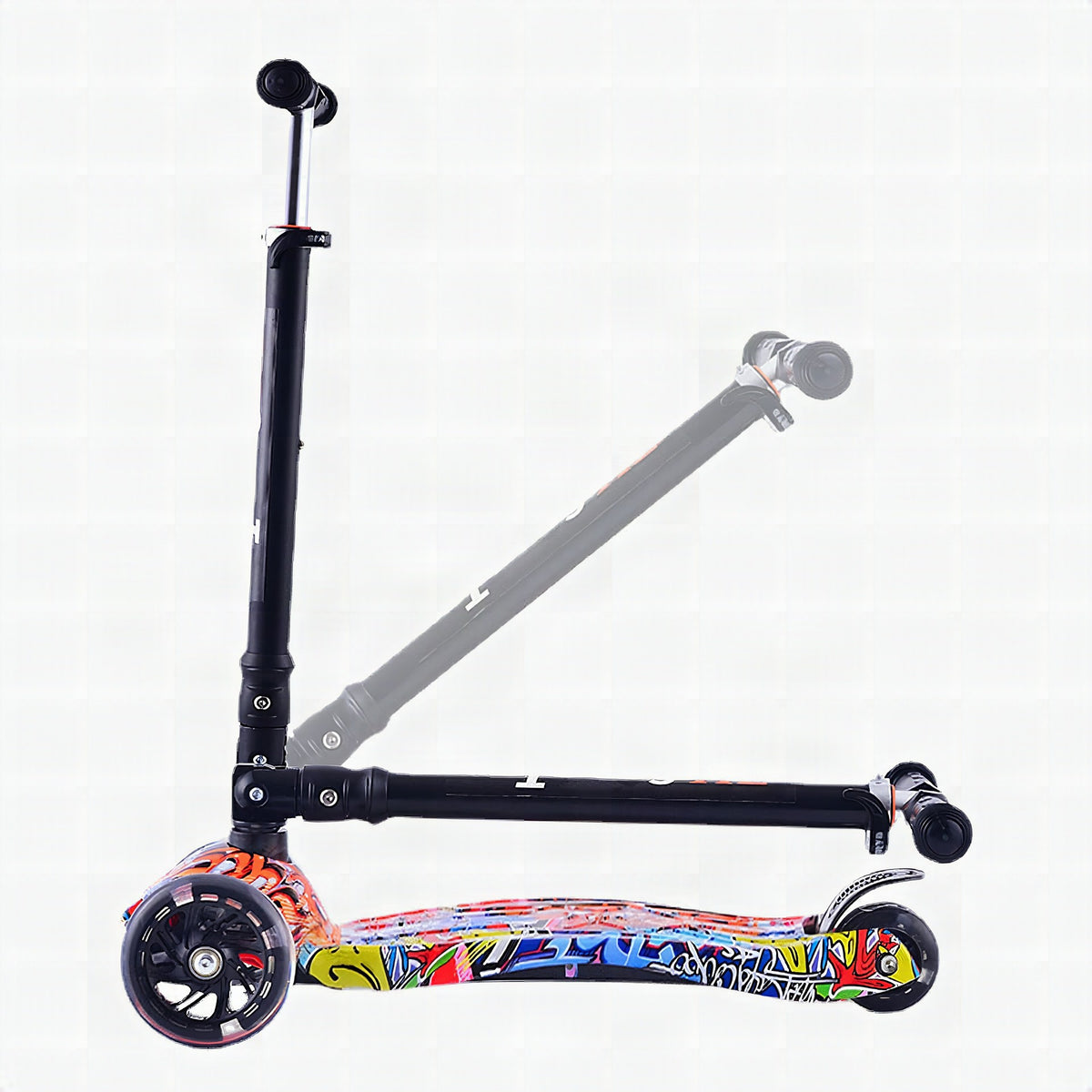 Patinete plegable ligero de tres ruedas