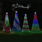 Árbol de Navidad luminoso LED multicolor con animación para exterior