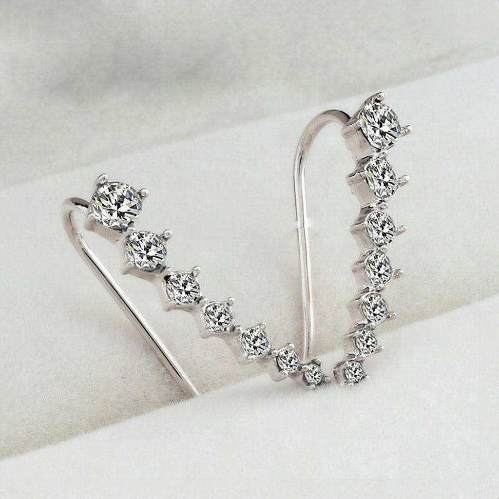 Pendientes de aro con cristales incrustados LuxeSparkle