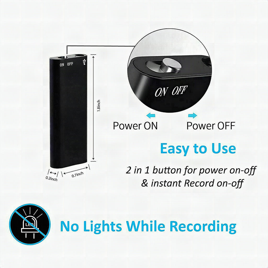 Mini grabadora de voz con memoria USB 8 GB