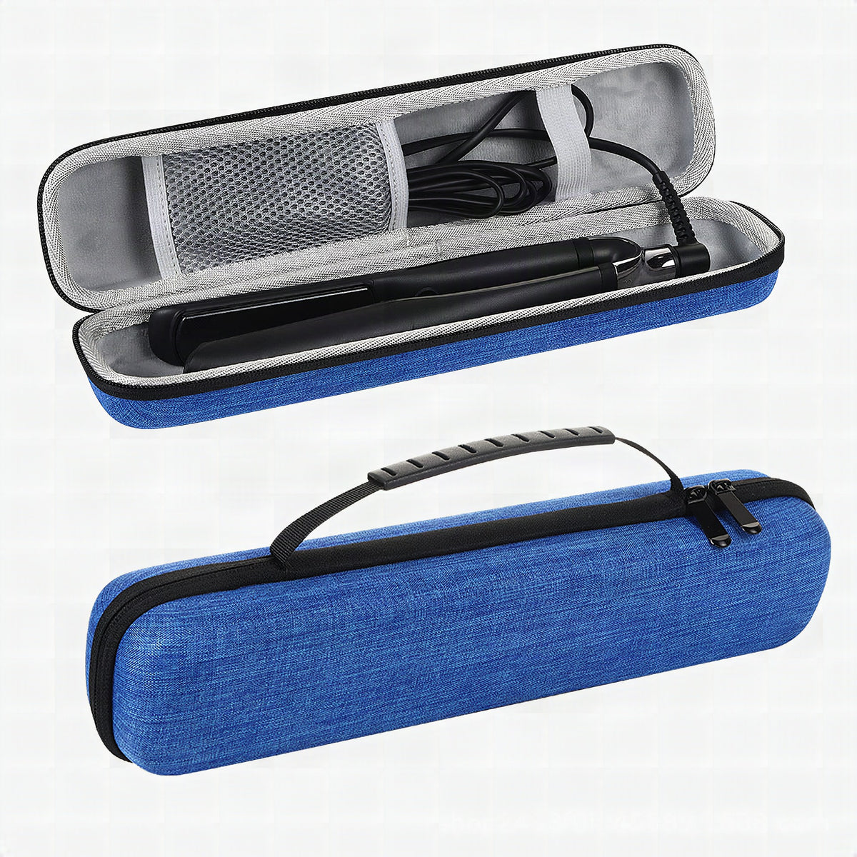 Estuche para plancha de pelo con almacenamiento adicional