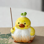 Figura decorativa de cerámica con forma de pato
