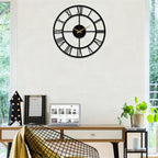 Reloj de pared vintage con engranajes visibles