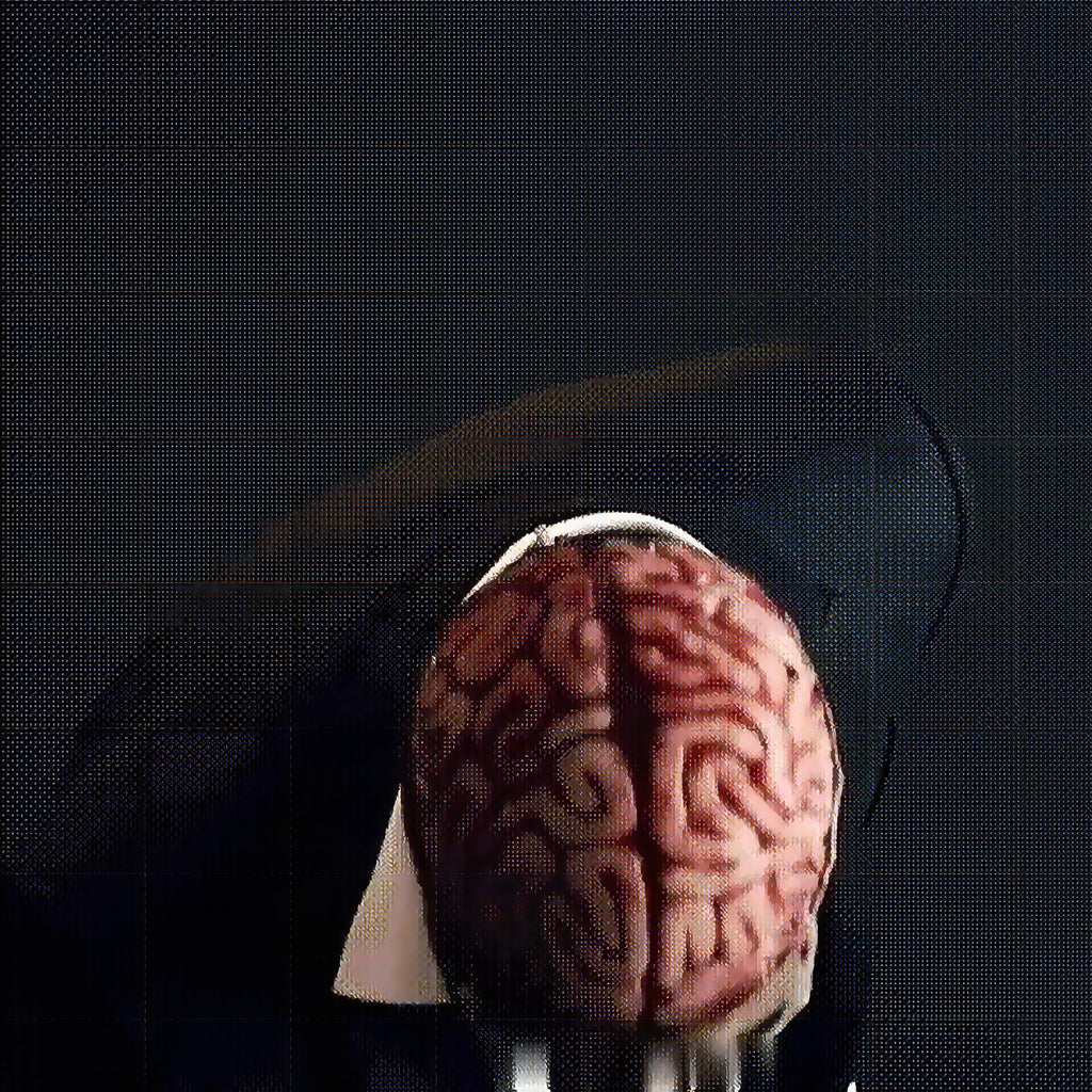 Máscara de esqueleto de látex con cerebro visible para Halloween, 48 × 38 × 38 cm