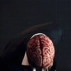 Máscara de esqueleto de látex con cerebro visible para Halloween, 48 × 38 × 38 cm
