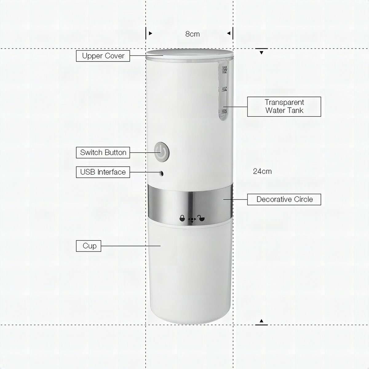 Cafetera eléctrica portátil mini