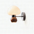 Aplique de pared seta de cristal crema