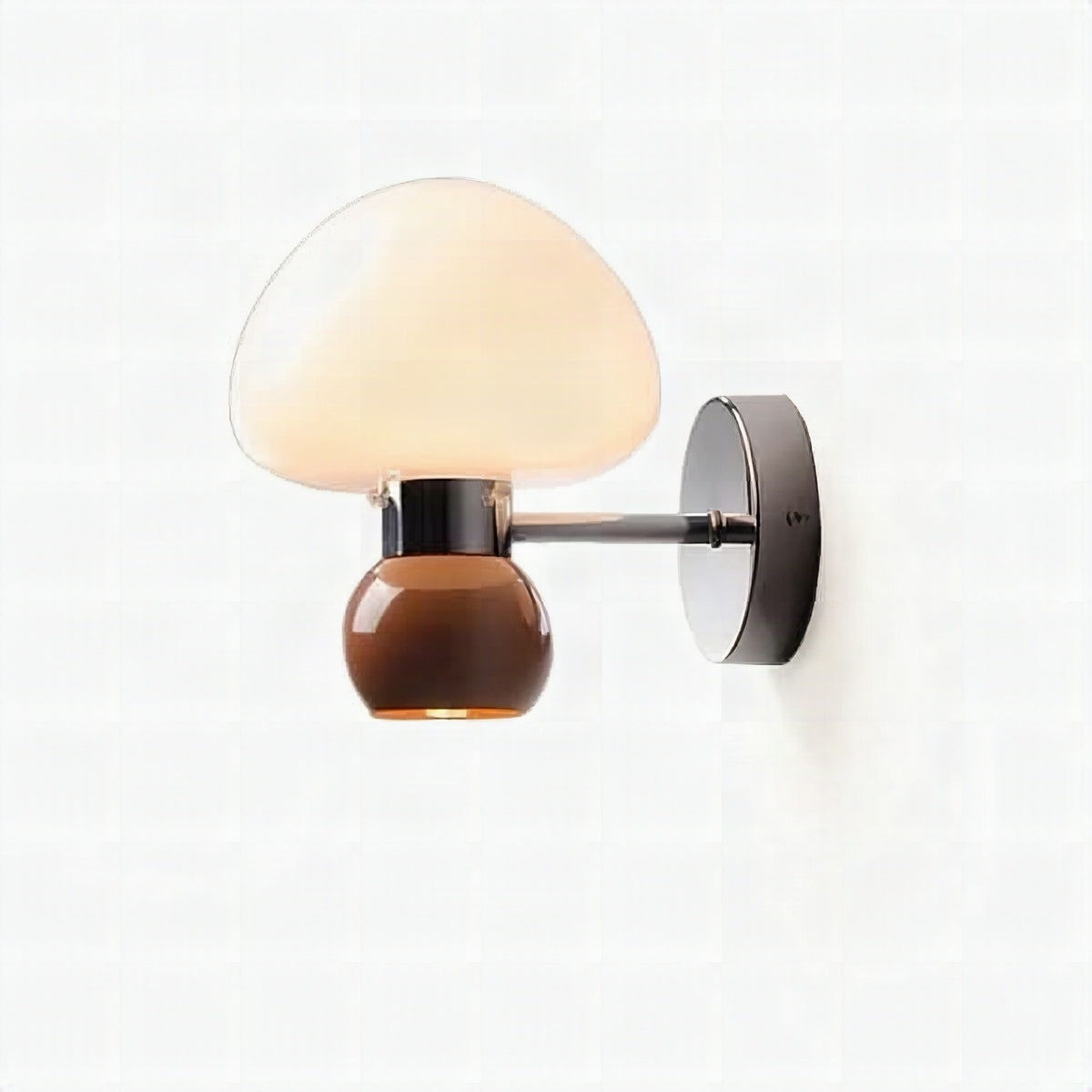 Aplique de pared seta de cristal crema