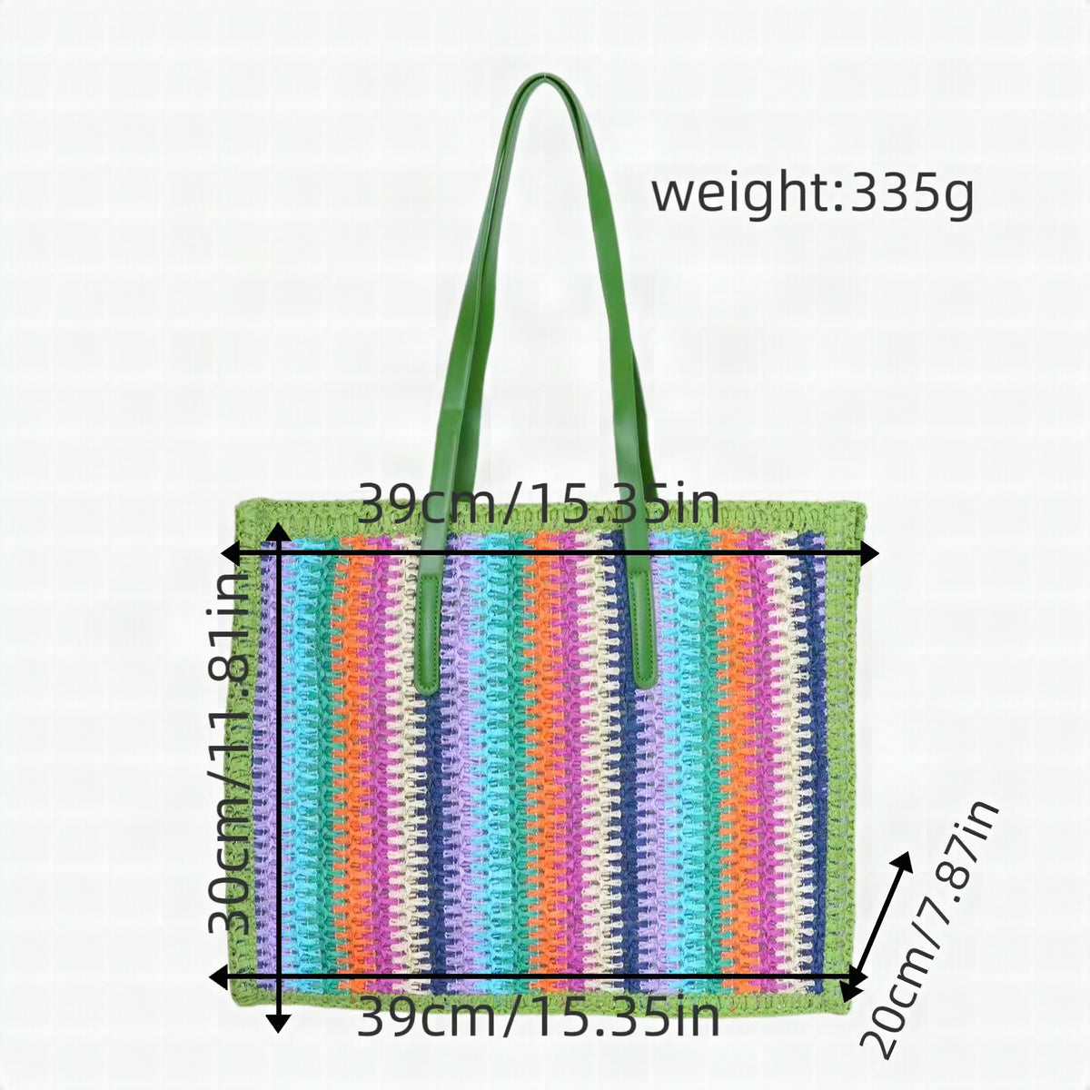 Bolso tote colorido de material sostenible