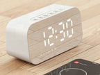 Altavoz Bluetooth 3 en 1 con subwoofer, despertador, espejo, reloj y termómetro