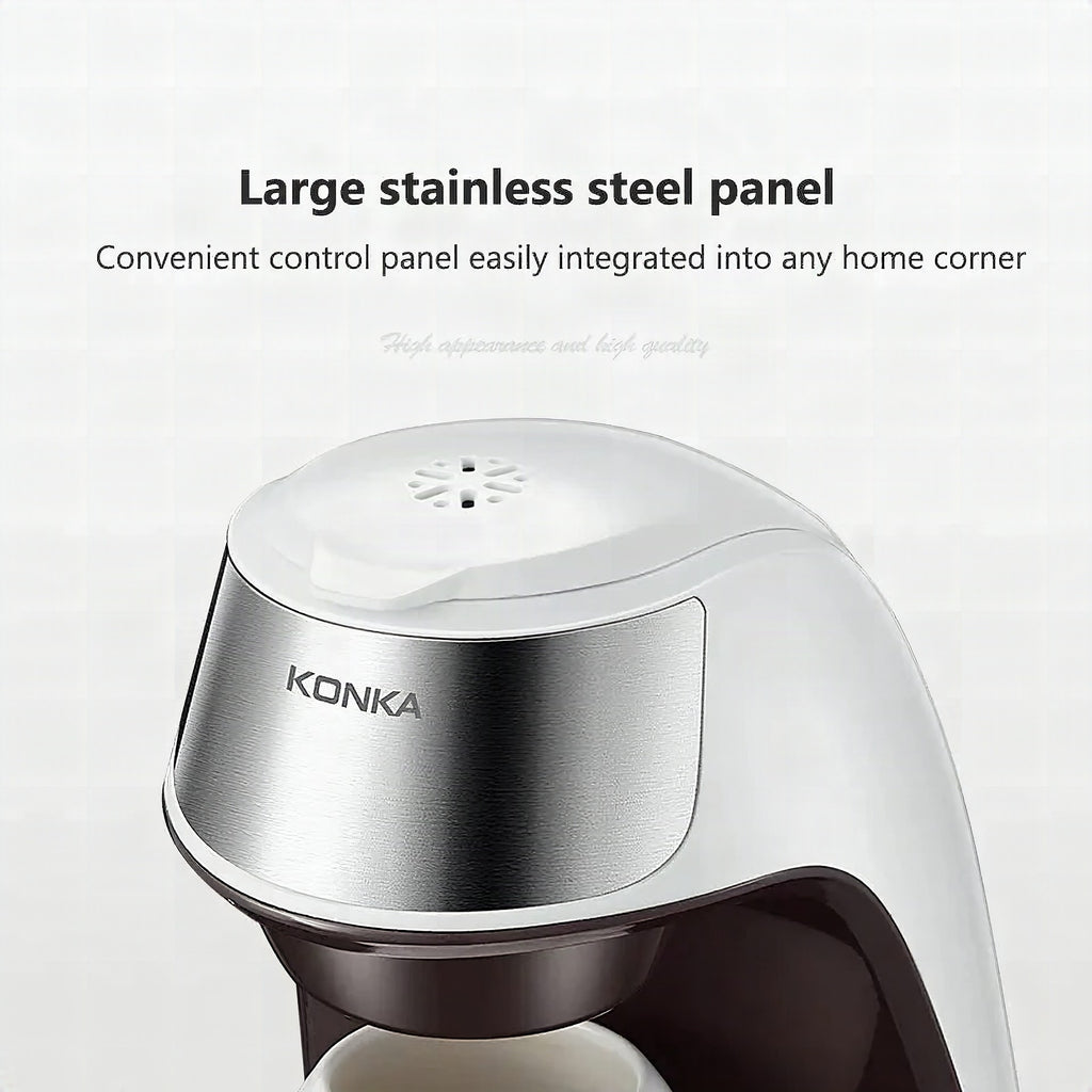 Cafetera KONKA 2 en 1 para té y café en polvo, calentamiento rápido, 300 ml