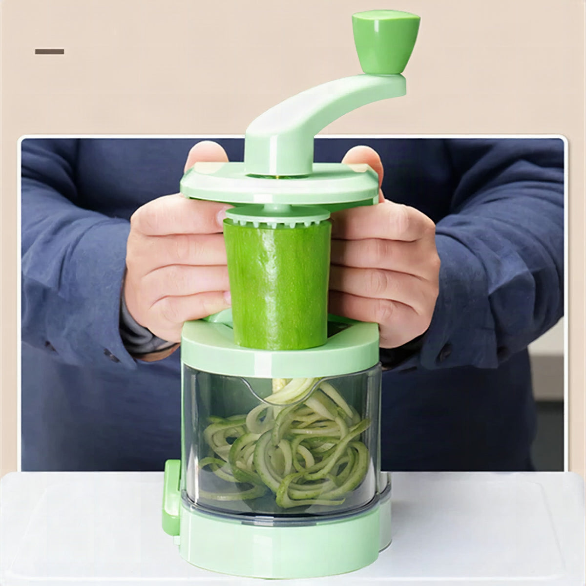 Cortador manual rotatorio de verduras para cocina