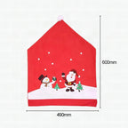 Funda de silla navideña con gorro de Papá Noel