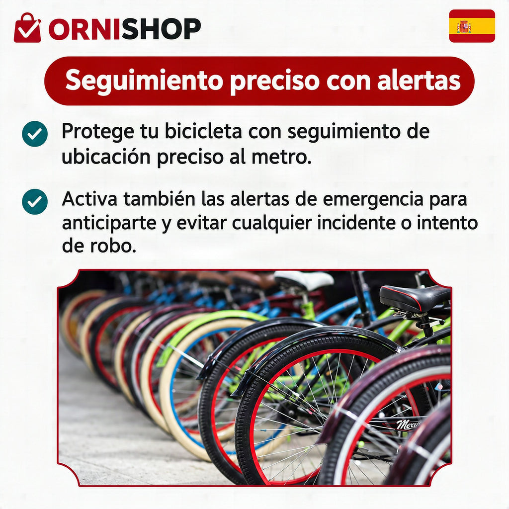 Detalle de rastreador GPS compacto mostrando compatibilidad con aplicaciones Find My en smartphone