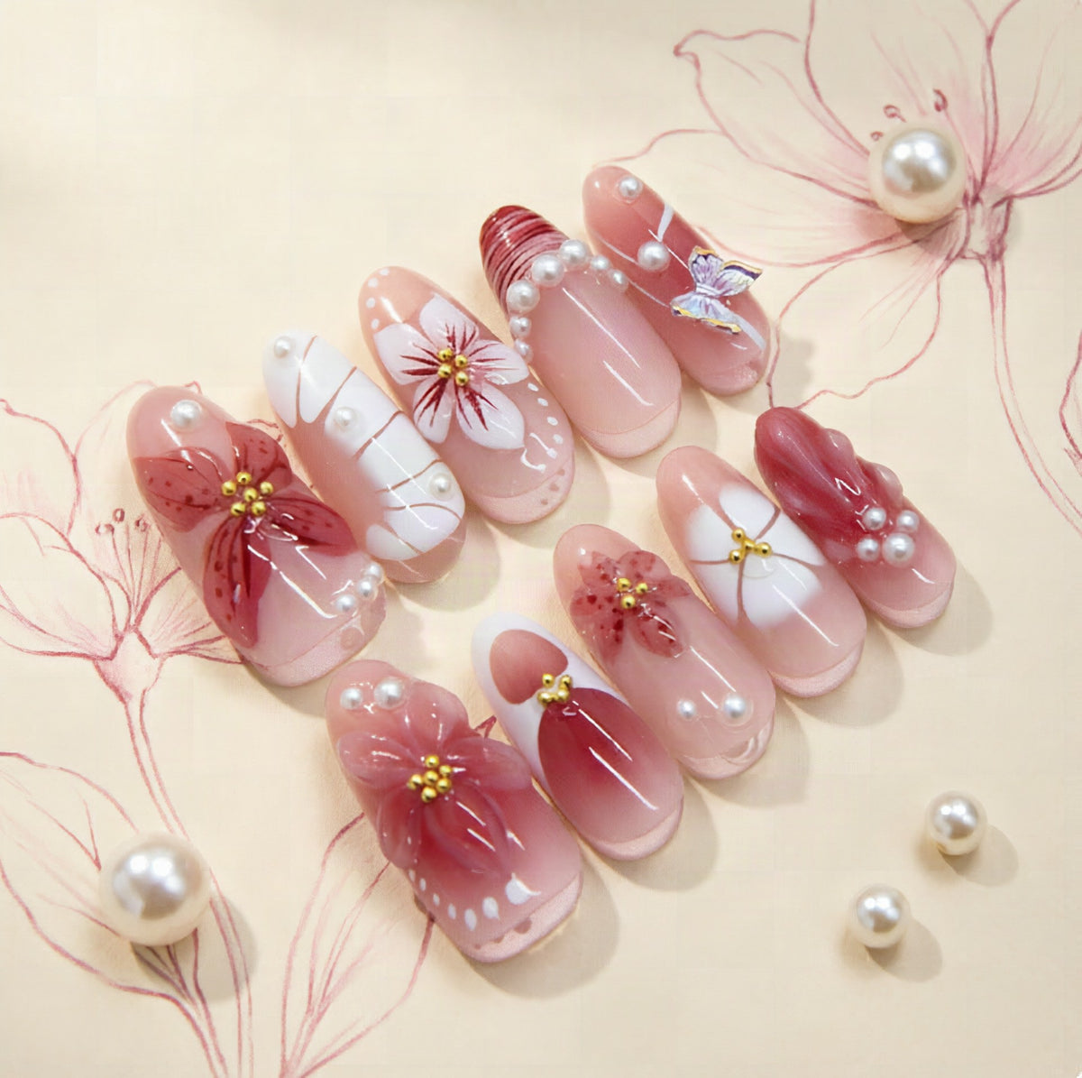 Uñas de gel artísticas