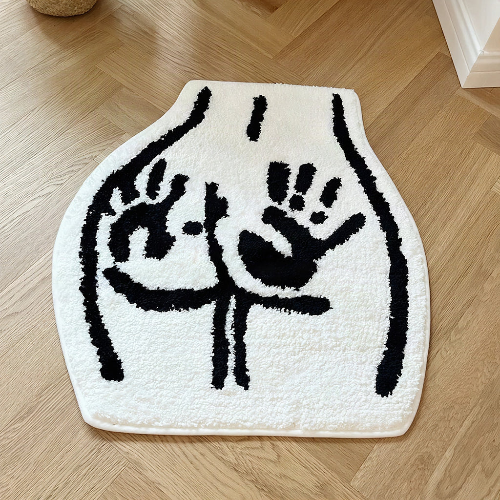 Alfombrilla de baño con forma de trasero