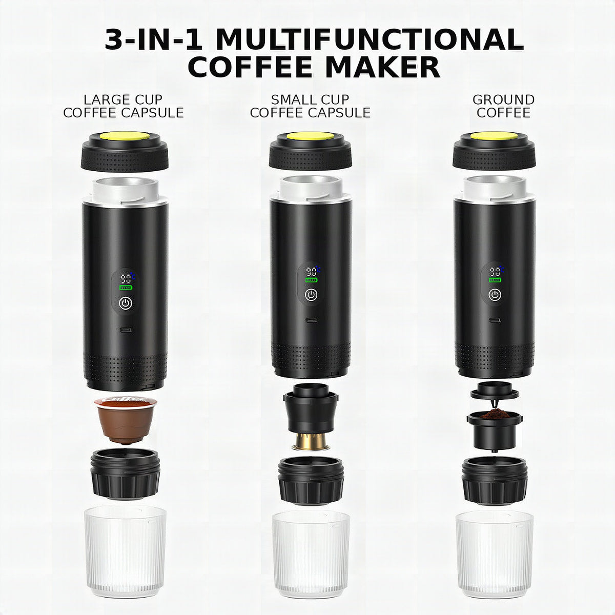 Cafetera eléctrica portátil de cápsulas para espresso