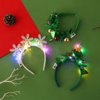 Diadema navideña luminosa con diseños festivos